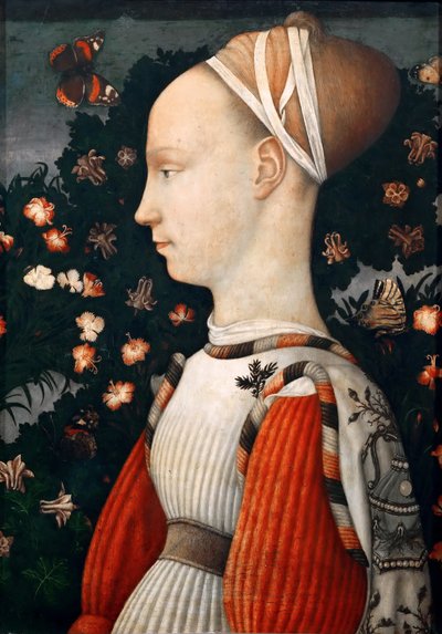 Retrato de uma princesa Ginevra d&39;Este de Antonio Pisanello